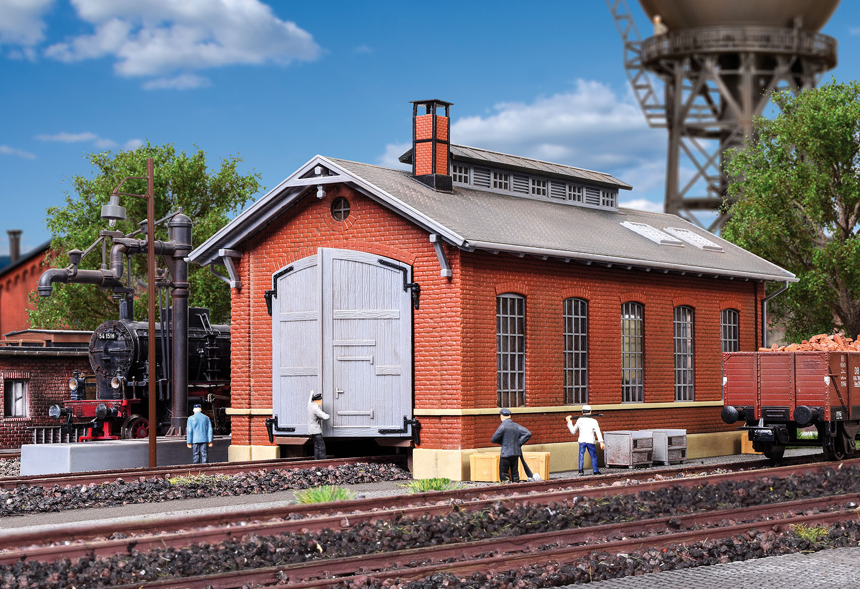 H0 Loco shed, single track Kit Etrains