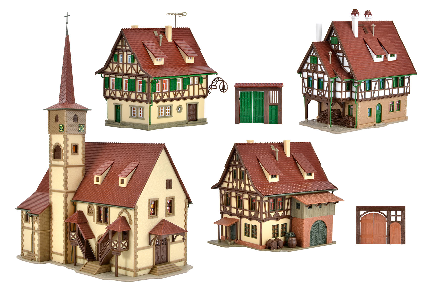 N Halftimbered village Kit Etrains