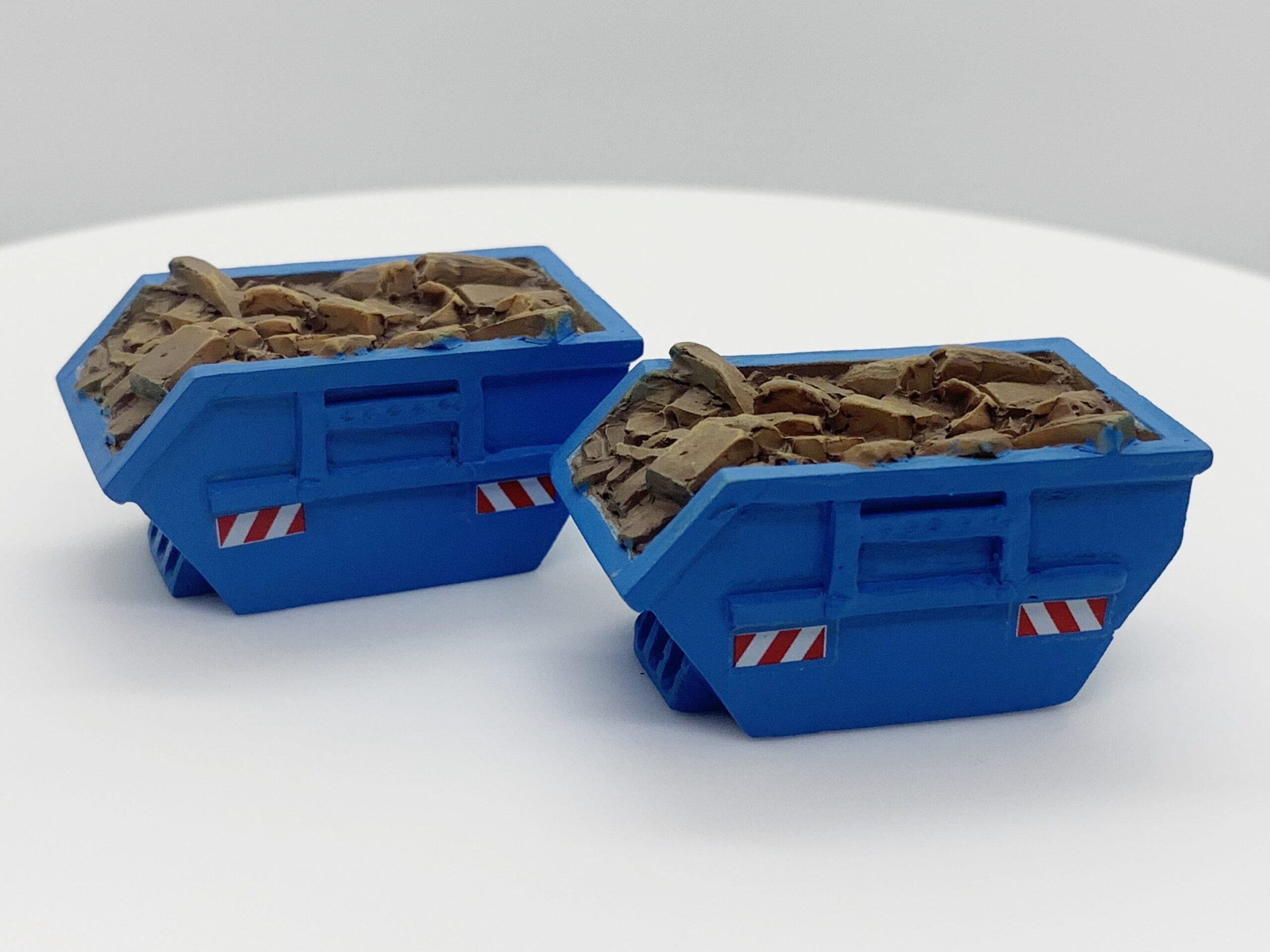 Set of Two Skip Bins Blue Etrains