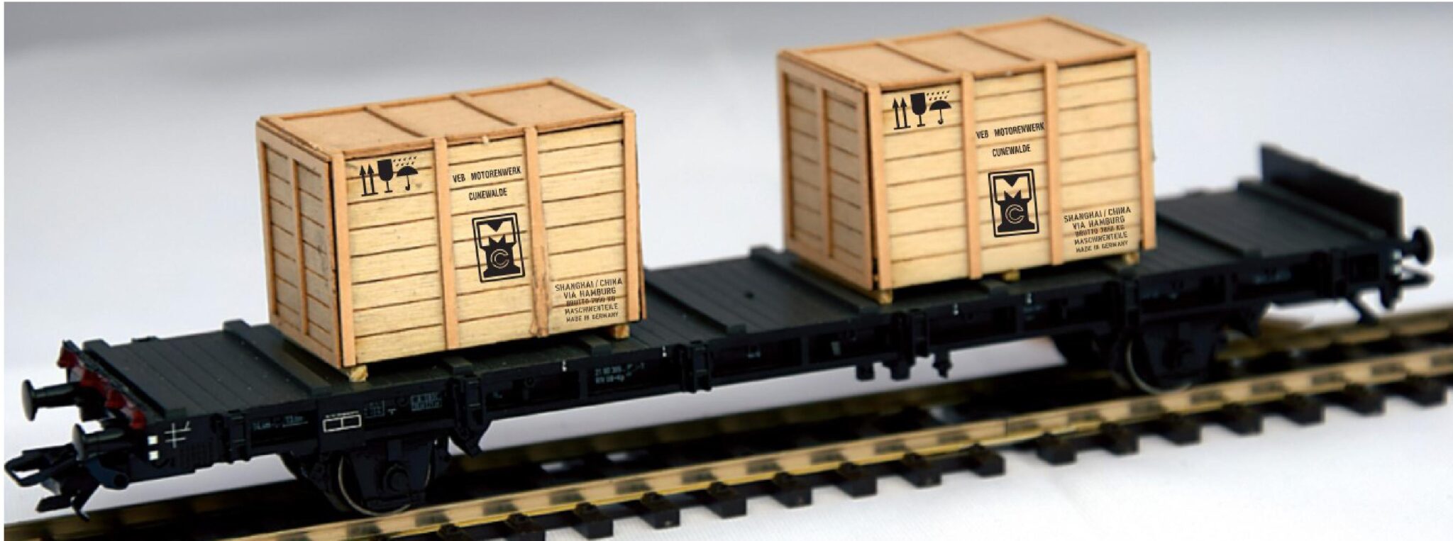 2 Large Wooden Crates Etrains